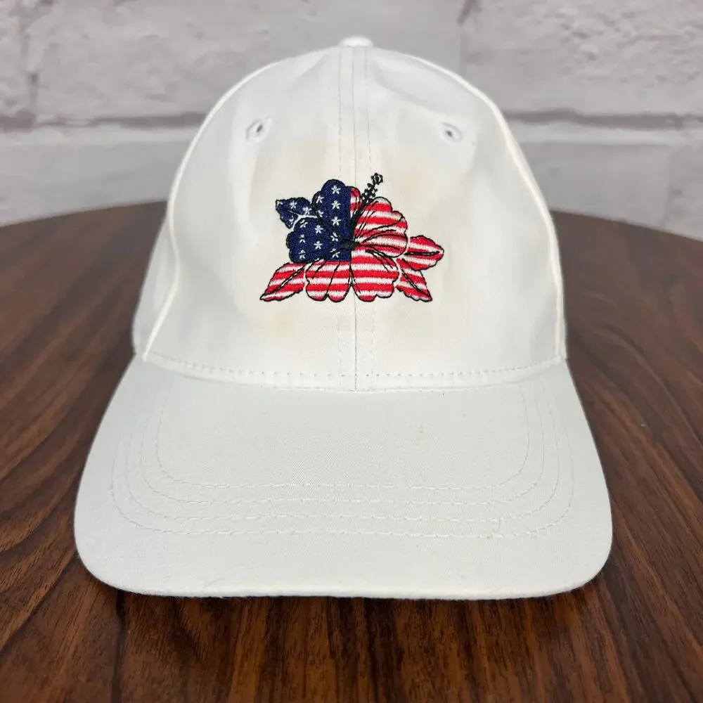 Tommy‎ Bahama Unisex OS Coastal Tropical Resortwear Flag Hibiscus Baseball Cap